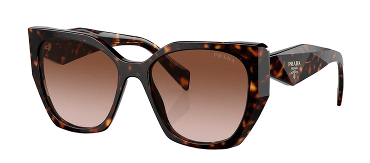 Prada PR 19ZS 2AU6S1 Butterfly Plastic Tortoise Sunglasses with Brown Gradient Lens
