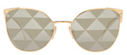 Prada PR 50ZS ZVN04T Fashion Metal Gold Sunglasses with Silver Lens