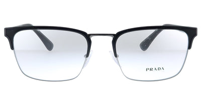 Prada PR 54TV 1BO1O1 Rectangle Metal Black Eyeglasses with Demo Lens