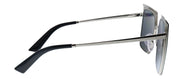 Prada PR 58WS 1AB5Z1 Square Metal Black Sunglasses with Grey Polarized Lens