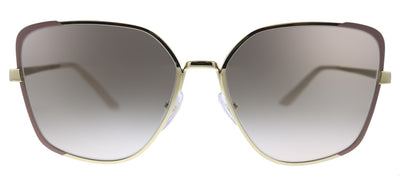 Prada PR 60XS 07B4K0 Butterfly Metal Pink Sunglasses with Brown Mirror Lens