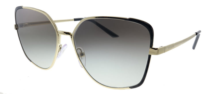 Prada PR 60XS AAV0A7 Butterfly Metal Black Sunglasses with Grey Gradient Lens