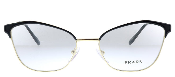 Prada PR 62XV AAV1O1 Cat-Eye Metal Black Eyeglasses with Demo Lens