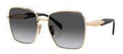 Prada PR 64ZS ZVN5W1 Square Metal Gold Sunglasses with Grey Gradient Lens