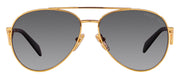 Prada PR 73ZS 5AK5W1 Aviator Metal Gold Sunglasses with Grey Gradient Lens