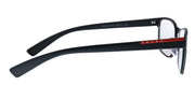 Prada Linea Rossa Lifestyle PS 50GV DG01O1 Rectangle Plastic Black Eyeglasses with Demo Lens
