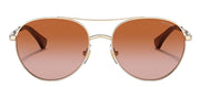 Ralph Lauren RA 4135 911613 Round Metal Gold Sunglasses with Brown Gradient Lens