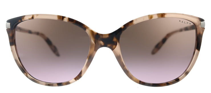 Ralph by Ralph Lauren RA 5160 111614 Cat-Eye Plastic Shiny Pink Tortoise Sunglasses with Brown Gradient Lens