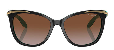 Ralph by Ralph Lauren RA 5203 6076T5 Cat-Eye Plastic Black Sunglasses with Brown Gradient Lens