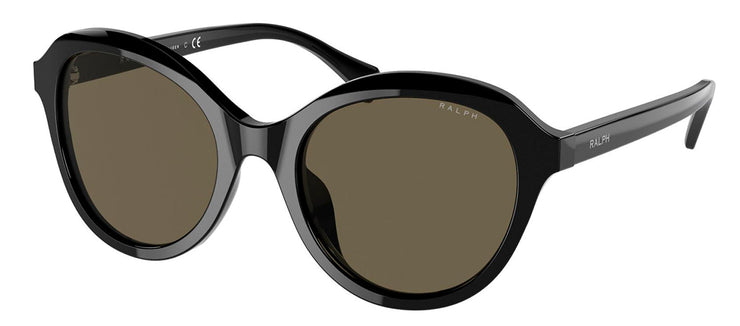 Ralph Lauren RA 5286U 5001/3 Round Plastic Black Sunglasses with Brown Lens