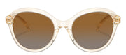 Ralph Lauren RA 5286U 5034T5 Round Plastic Beige Sunglasses with Brown Gradient Lens