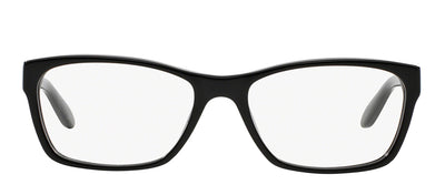 Ralph Lauren RA 7039 501 Square Plastic Black Eyeglasses with Logo Stamped Demo Lens