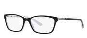 Ralph Lauren RA 7044 1139 Cat-Eye Plastic Black Eyeglasses with Logo Stamped Demo Lens