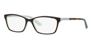 Ralph Lauren RA 7044 601 Cat-Eye Plastic Havana Eyeglasses with Logo Stamped Demo Lens