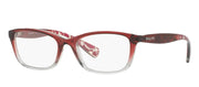 Ralph by Ralph Lauren RA 7072 1510 Rectangle Plastic Red Eyeglasses with Logo Stamped Demo Lenses