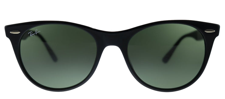 Ray-Ban Wayfarer II RB 2185 901/31 Wayfarer Plastic Black Sunglasses with Green Lens