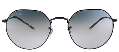 Ray-Ban Jack RB 3565 002/GE Geometric Metal Black Sunglasses with Pink Gradient Lens