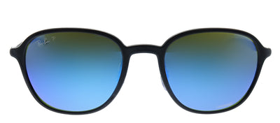 Ray-Ban RB 4341CH 601SA1 Square Plastic Black Sunglasses with Green Mirror Lens