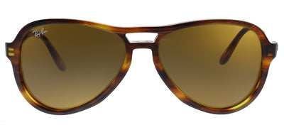 Ray-Ban Vagabond RB 4355 954/33 Aviator Plastic Striped Havana Sunglasses with Brown Lens