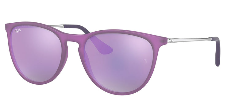 Ray-Ban RJ 9060S 70084V Round Plastic Purple Sunglasses with Violet Mirror Lens