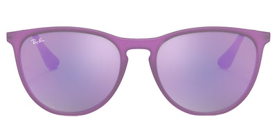 Ray-Ban RJ 9060S 70084V Round Plastic Purple Sunglasses with Violet Mirror Lens