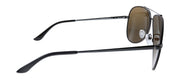 Salvatore Ferragamo SF 131S 067 Aviator Metal Gunmetal Sunglasses with Brown Lens