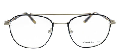 Salvatore Ferragamo SF 2183 733 Aviator Metal Black Eyeglasses with Demo Lens