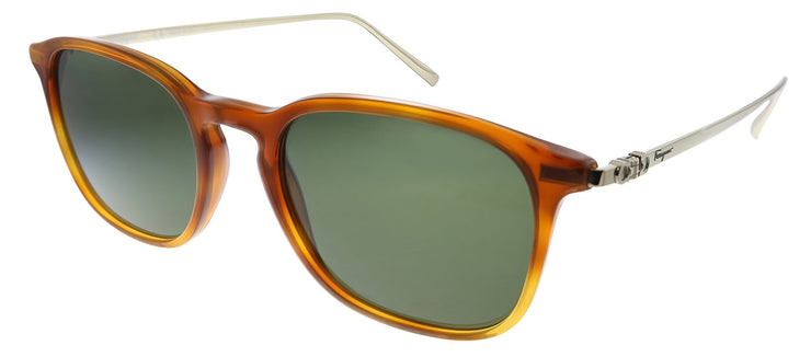 Salvatore Ferragamo SF 2846S 212 Square Plastic Tortoise Sunglasses with Grey Lens