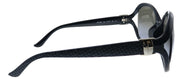 Salvatore Ferragamo SF 770SA 001 Oval Plastic Black Sunglasses with Grey Gradient Lens