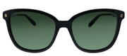 Salvatore Ferragamo SF 815S 001 Square Plastic Black Sunglasses with Green Lens