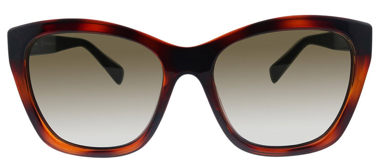 Salvatore Ferragamo SF 957S 214 Cat-Eye Plastic Tortoise Sunglasses with Brown Lens