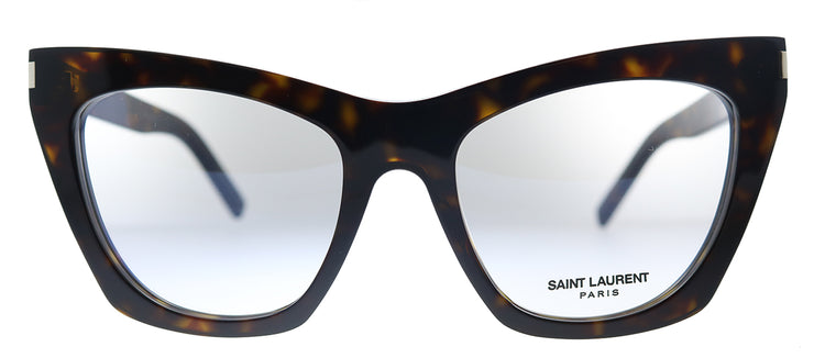 Saint Laurent KATE SL 214 002 Cat-Eye Acetate Havana Eyeglasses with Demo Lens