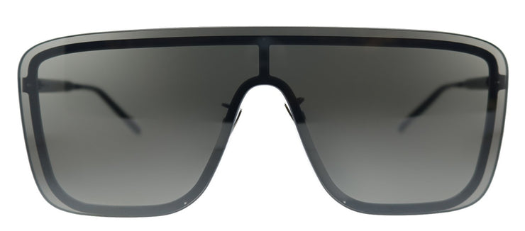 Saint Laurent Mask SL 364 003 Square Acetate Silver Sunglasses with Silver Mirror Lens