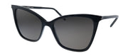 Saint Laurent SL 384 001 Cat-Eye Acetate Black Sunglasses with Black Lens