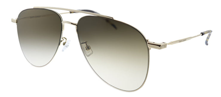 Saint Laurent WIRE SL 392 001 Aviator Metal Gold Sunglasses with Brown Gradient Lens