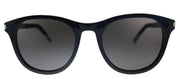 Saint Laurent SL 401 005 Round Acetate Black Sunglasses with Black Lens