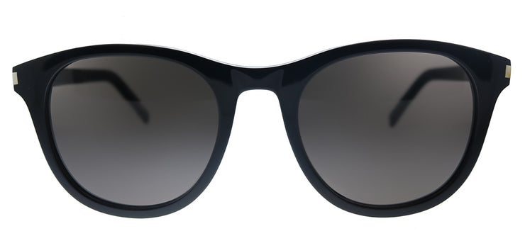 Saint Laurent SL 401 005 Round Acetate Black Sunglasses with Black Lens