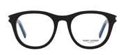 Saint Laurent SL 403 001 Round Plastic Black Eyeglasses with Logo Stamped Demo Lens