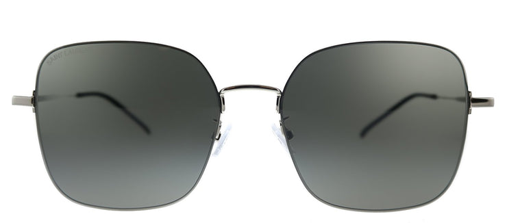 Saint Laurent WIRE SL 410 004 Square Metal Silver Sunglasses with Grey Lens