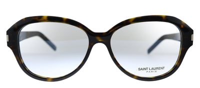 Saint Laurent SL 411 002 Oval Acetate Havana Eyeglasses with Demo Lens