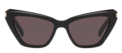 Saint Laurent SL 466S 1 Cat-Eye Plastic Black Sunglasses with Grey Lens