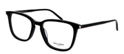 Saint Laurent SL 479O 1 Square Plastic Black Eyeglasses with Logo Stamped Demo Lenses