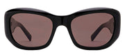 Saint Laurent SL 498S 1 Wrap Plastic Black Sunglasses with Grey Lens