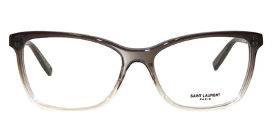 Saint Laurent SL 503O 004 Cat-Eye Plastic Grey Eyeglasses with Logo Stamped Demo Lenses Lens