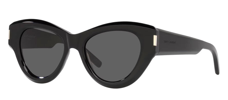 Saint Laurent SL 506S 1 Cat-Eye Plastic Black Sunglasses with Grey Lens