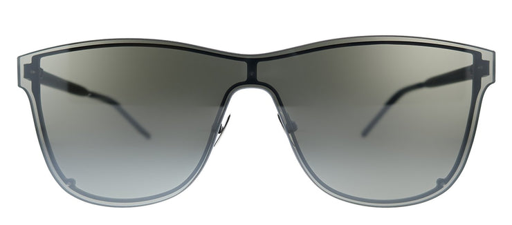 Saint Laurent OVER MASK SL 51 003 Square Metal Silver Sunglasses with Silver Mirror Lens