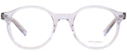 Saint Laurent SL 521 O 4 Round Plastic Grey Eyeglasses with Logo Stamped Demo Lenses