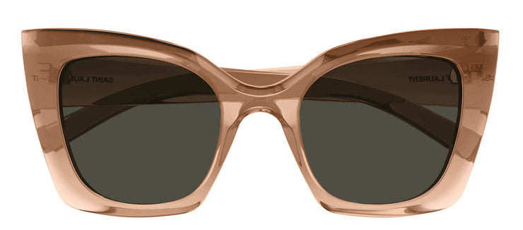Saint Laurent SL 552S 006 Cat-Eye Plastic Nude Sunglasses with Grey Lens