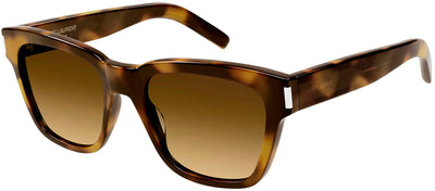 Saint Laurent SL 560S 003 Square Plastic Havana Sunglasses with Brown Gradient Lens
