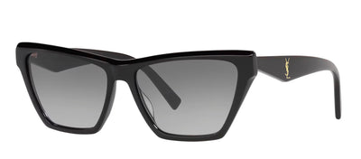 Saint Laurent SL M103 1 Cat-Eye Plastic Black Sunglasses with Grey Gradient Lens